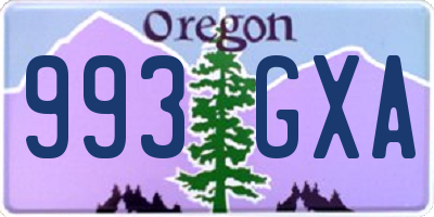 OR license plate 993GXA