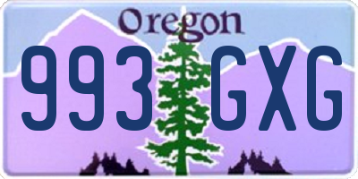 OR license plate 993GXG