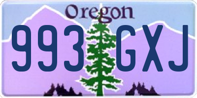 OR license plate 993GXJ