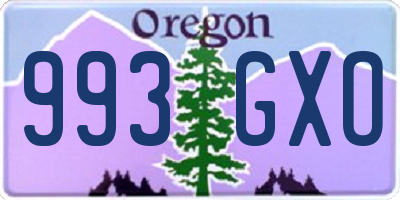 OR license plate 993GXO