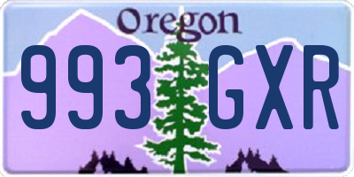 OR license plate 993GXR