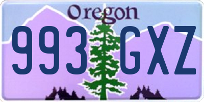 OR license plate 993GXZ