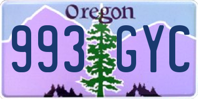 OR license plate 993GYC