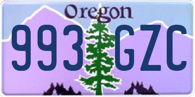 OR license plate 993GZC
