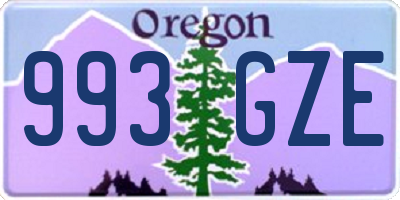 OR license plate 993GZE