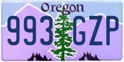 OR license plate 993GZP