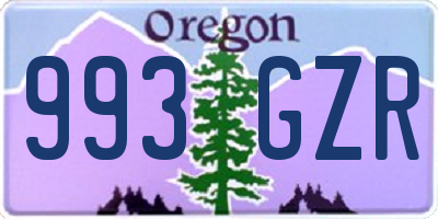 OR license plate 993GZR