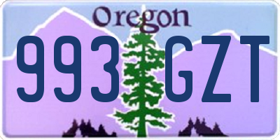 OR license plate 993GZT