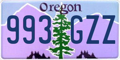 OR license plate 993GZZ