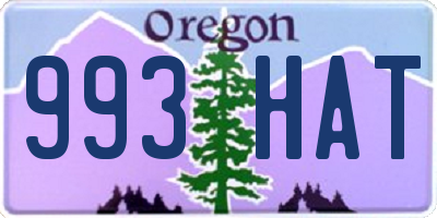 OR license plate 993HAT