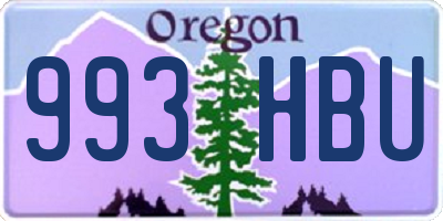 OR license plate 993HBU