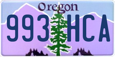 OR license plate 993HCA