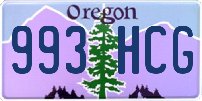 OR license plate 993HCG