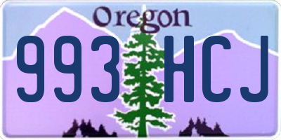 OR license plate 993HCJ
