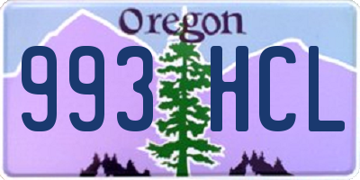 OR license plate 993HCL