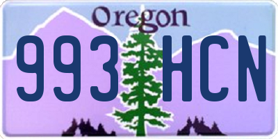 OR license plate 993HCN