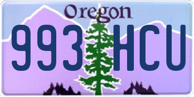 OR license plate 993HCU