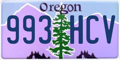 OR license plate 993HCV