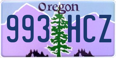 OR license plate 993HCZ