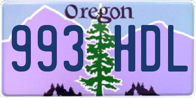 OR license plate 993HDL