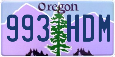 OR license plate 993HDM