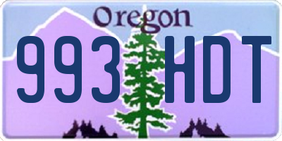 OR license plate 993HDT