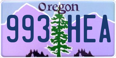 OR license plate 993HEA