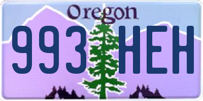 OR license plate 993HEH