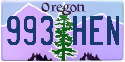 OR license plate 993HEN