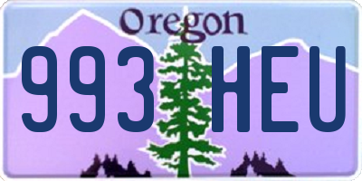 OR license plate 993HEU