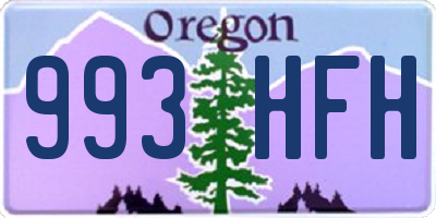 OR license plate 993HFH