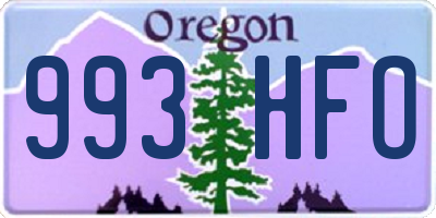 OR license plate 993HFO