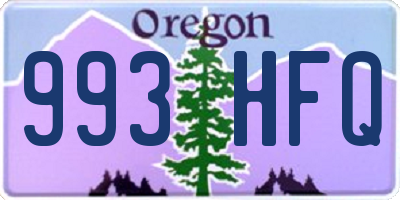 OR license plate 993HFQ