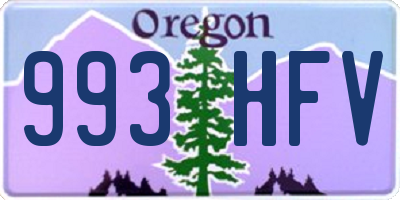 OR license plate 993HFV