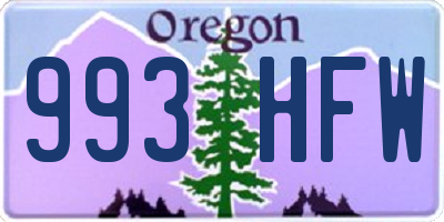 OR license plate 993HFW