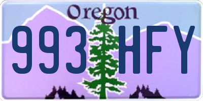 OR license plate 993HFY