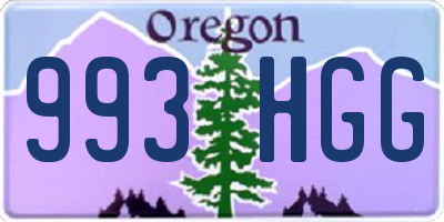 OR license plate 993HGG