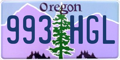 OR license plate 993HGL