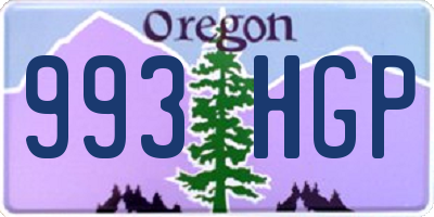 OR license plate 993HGP