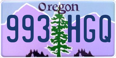 OR license plate 993HGQ