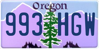 OR license plate 993HGW