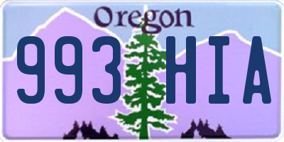 OR license plate 993HIA