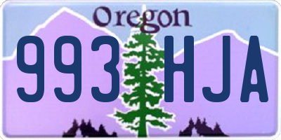 OR license plate 993HJA