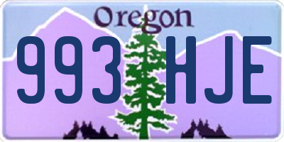 OR license plate 993HJE