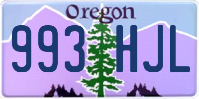 OR license plate 993HJL