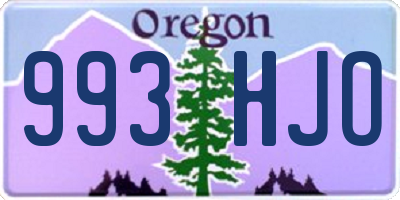 OR license plate 993HJO