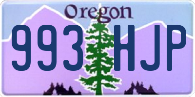 OR license plate 993HJP