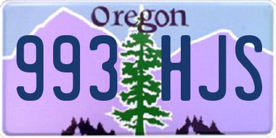 OR license plate 993HJS