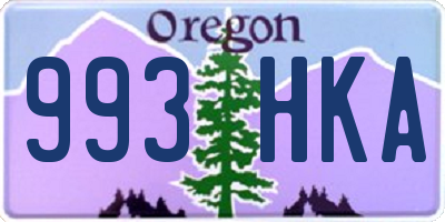 OR license plate 993HKA