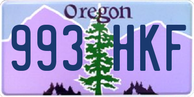 OR license plate 993HKF